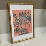 Pagoda Gold Framed Print