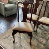 Set of 6 Statton Chairs with Leather White Seats "Old Towne Collection"