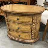 3-Drawer Oval Chest