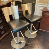 Pair of Elite Modern Adjustable Swivel Barstools