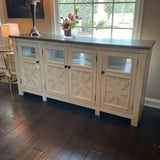 White Media Console Table