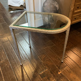 Silver & Glass End Table