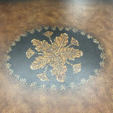 Brown & Black Metal Cocktail Table