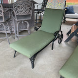 Cast Aluminum Chaise Lounge with Cushion