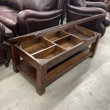 Pottery Barn Glass Lift Top Cocktail Table