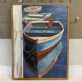 Row Boat Framed Canvas