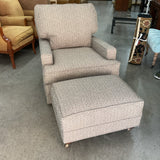 Hickory Chair Swivel Chair with Ottoman