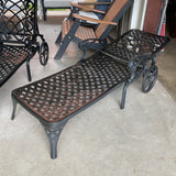 Cast Aluminum Chaise Lounge with Cushion