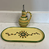 Italian Ceramic Oil Dispenser with Tray