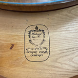 Hickory Chair Round Pedestal Table with Glass Top
