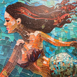 Mermaid Canvas Framed Art