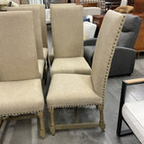 Set of 6  Dining Chairs with Nail Heads