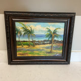 Beach Framed Oil