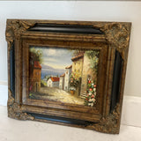 Coastal Village Painting