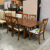 Dining Table with 6 Chairs and 1 Leaf
