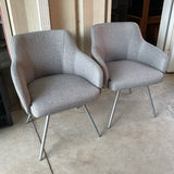 Pair of Gray Tweed Chairs