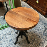Round Adjustable End Table