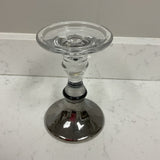 Silver/Glass Candleholder