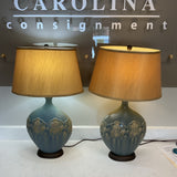 Pair of Blue Table Lamps