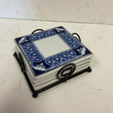 Set of Bombay Blue and White Coasters