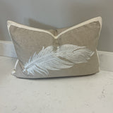 Brown and Cream Leaf Pillow
