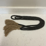 Black Decorative Beads with Twine Tassel