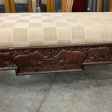 Elephant Carved Bench