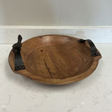 Wood Bowl w/Bird Handle