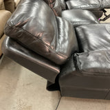 Black Leather Power Reclining Sofa