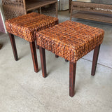 Pair of Woven Stools