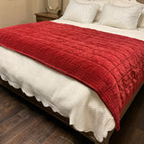 Pottery Barn Red King Throw Blanket