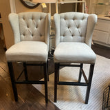 Pair of Black & Gray Barstools