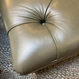 Ethan Allen Leather Ottoman (As Is)