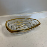 Crystal Bowl With Gold Banding