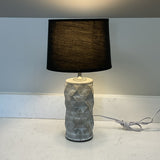 Stone Lamp w/Black Shade