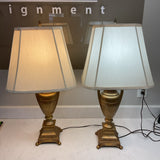 Pair of Painted Metal Lamps