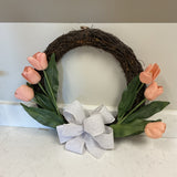 Peach Tulip Wreath