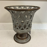 Galvanized Urn