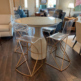 Glass Pub Table w/4 Stools (R)