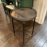 Litton Lane Round End Table with a Marble Top