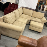 Pottery Barn Sectional and Ottoman with Performance Everdaysuede