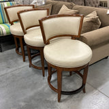 Set of 3 Lexington Swivel Leather Counterstools