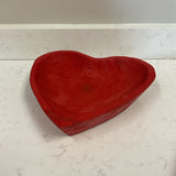 Wooden Red Heart Bowl (R)