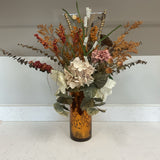 Fall Arrangement in Orange Leaf Vase