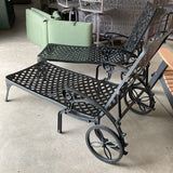Cast Aluminum Chaise Lounge with Cushion