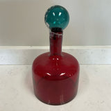 Mexican  Red Glass Bottle
