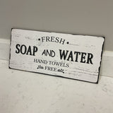 Soap and Water Sign