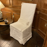 Pair of Restoration Hardware Ella Slope Arm Chairs with Casters