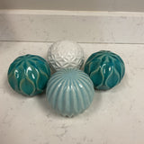 Set of 4 Ceramic Decorative Balls