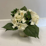 Hydrangea in Glass Vase